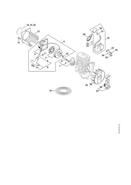 Picture of Rewind starter, Ignition system HS 85