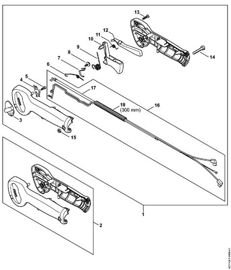 Control handle HS 87 (41.2018) Hedge trimmers (HS) HS 87 R Stihl