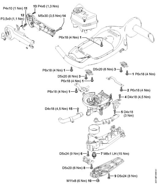 Tightening torques Hedge trimmers (HS) HS 87 T Stihl