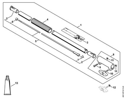 Drive tube extension 1 m HT-KM Cordless KombiEngines (KMA) KMA 130 R Stihl