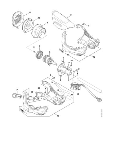 Picture of Electric motor, Motor housing KMA 130 R