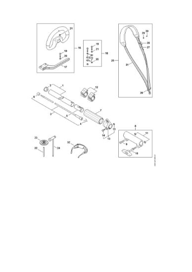 Picture of Drive tube assembly, Loop handle KMA 135 R