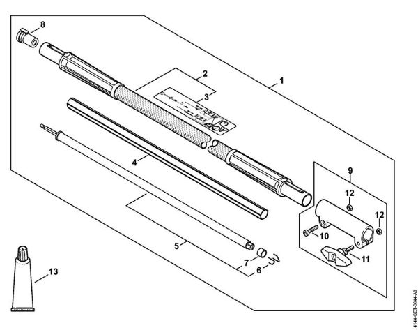 Carbon Drive tube extension 1 m HT-KM, HL-KM KombiEngines (KM) KM 130 R Stihl