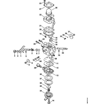 Carburetor C1Q-S176 KombiEngines (KM) KM 130 R Stihl