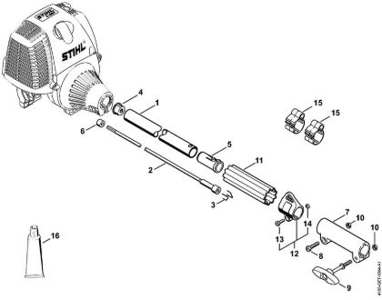 Drive tube assembly KombiEngines (KM) KM 130 R Stihl