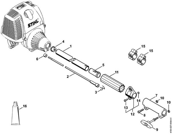 Drive tube assembly KombiEngines (KM) KM 130 R Stihl