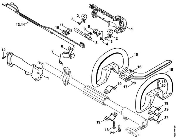 Handle KombiEngines (KM) KM 130 R Stihl