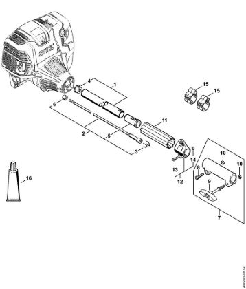 Drive tube assembly KombiEngines (KM) KM 131 Stihl