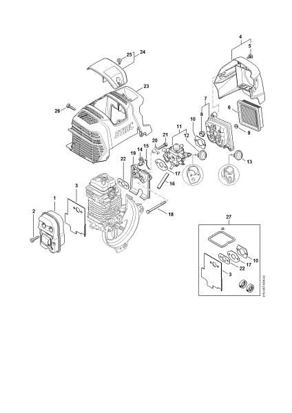Picture of Muffler, Air filter KM 131
