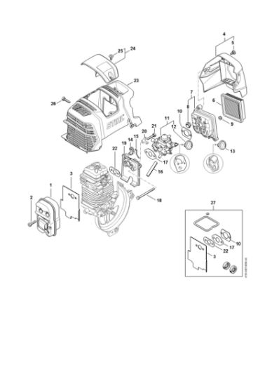 Picture of Muffler, Air filter KM 131 R