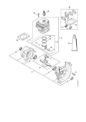 Picture of Crankcase, Cylinder KM 235.0 R