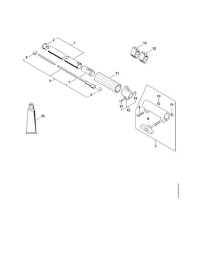 Picture of Drive tube assembly KM 235.0 R