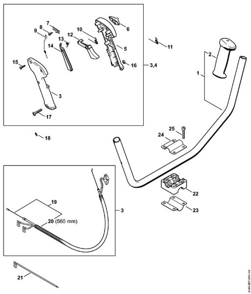 Bike handle KombiEngines (KM) KM 55 Stihl
