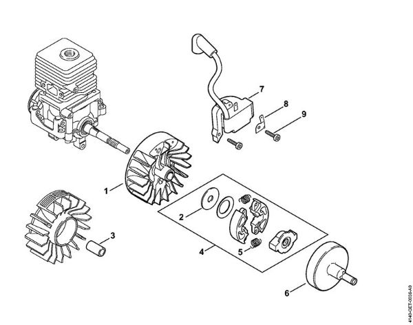 Ignition system, Clutch KombiEngines (KM) KM 55 Stihl