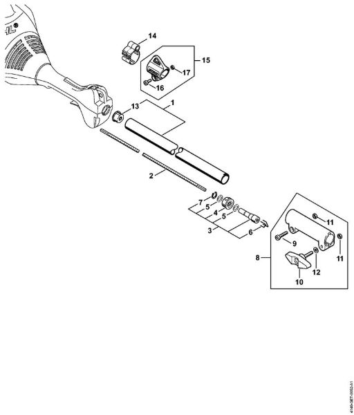 Drive tube assembly, Loop handle KM 55, KM 55 C-E KombiEngines (KM) KM 55 C-E Stihl
