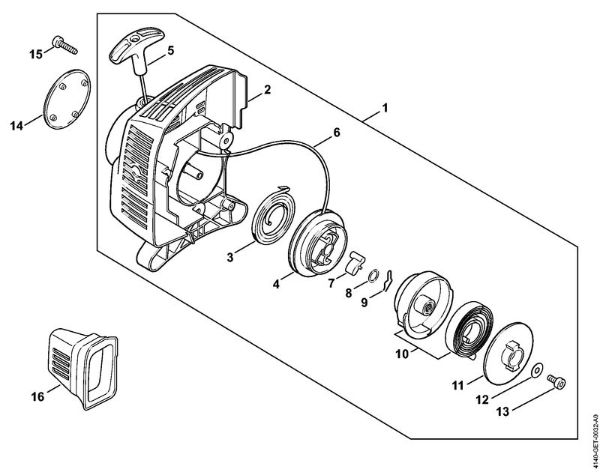 Rewind starter ErgoStart/Easy2Start KM 55 C-E KombiEngines (KM) KM 55 C-E Stihl