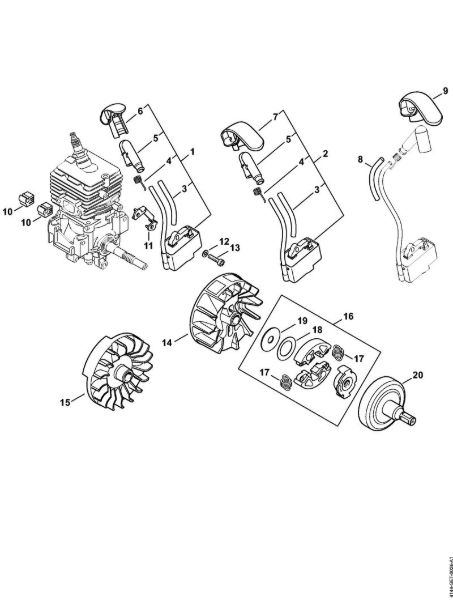 Ignition system, Clutch KombiEngines (KM) KM 56 RC-E Stihl