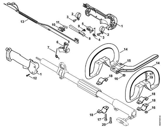 Handle KombiEngines (KM) KM 85 R Stihl