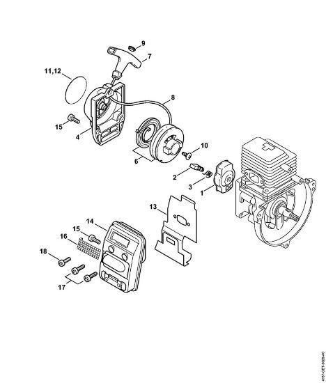 Rewind starter, Muffler KombiEngines (KM) KM 85 R Stihl