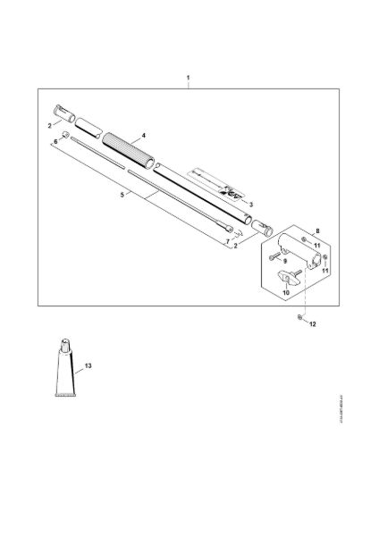 Picture of Drive tube extension 1 m HT-KM KM 90 R