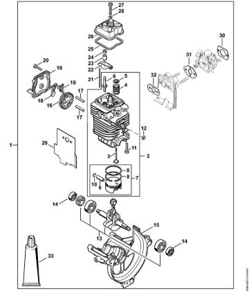Engine à˜ 38 mm KombiEngines (KM) KM 90 R Stihl