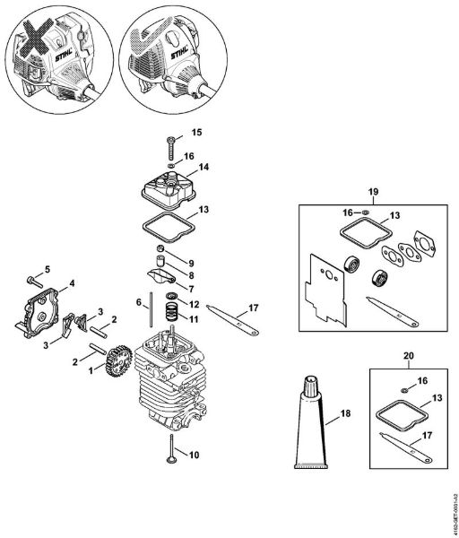 Valve timing gear KombiEngines (KM) KM 90 R Stihl