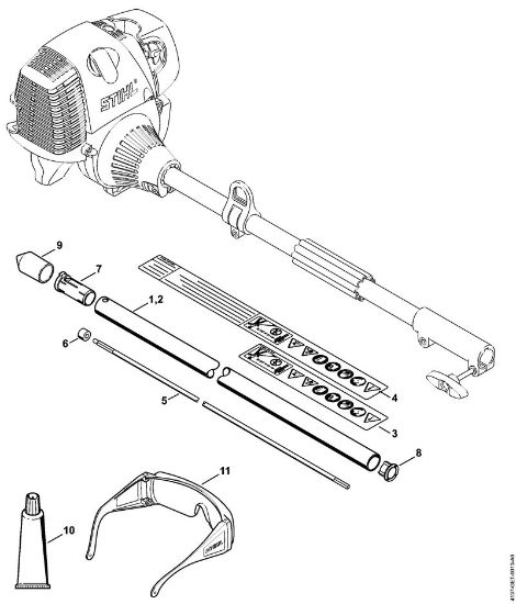 Drive tube assembly KombiTools (-KM) FS-KM - 4180 Stihl