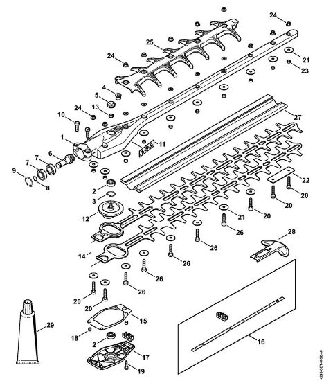 Gear head 0° 500 mm KombiTools (-KM) HL-KM 0° Stihl