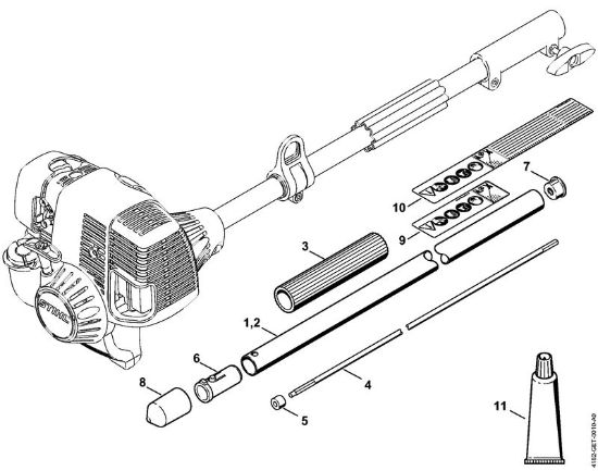 Drive tube assembly KombiTools (-KM) HT-KM Stihl