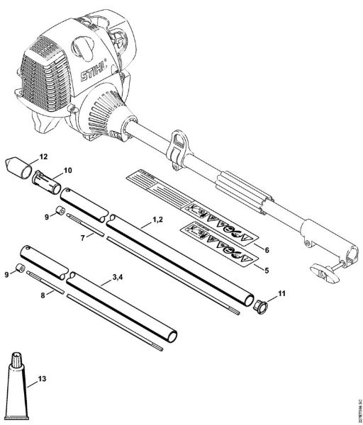 KW-KM Drive tube assembly KombiTools (-KM) KW-KM Stihl