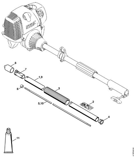 Drive tube assembly KombiTools (-KM) SP-KM Stihl