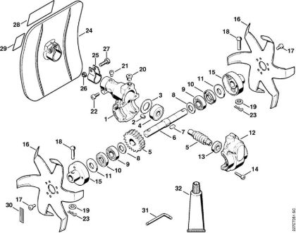BC Cultivator Power tool attachments BC 35 Stihl