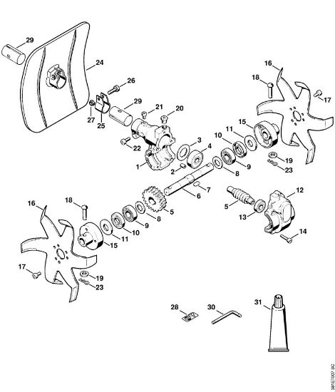 Cultivator BC 3, 20, 30, 35 Power tool attachments BC 35 Stihl