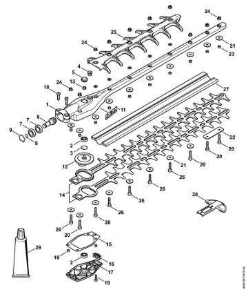 Gear head 0° 500 mm Power tool attachments HL 0° Stihl