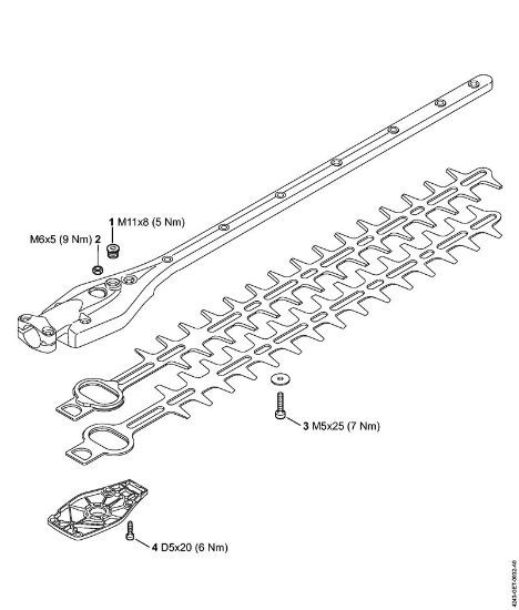 Tightening torques Power tool attachments HL 0° Stihl