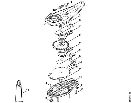 HL Blade drive gear 0°, 30°, 0° - 90° Power tool attachments HL 0° - 90° Stihl