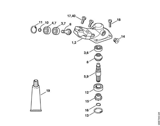 HL Angle drive 30° Power tool attachments HL 30° Stihl