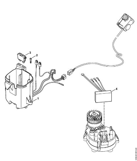 Battery holder, electronic module Cordless lawn mowers (RMA) RMA 410 C Stihl