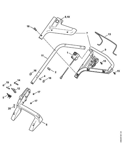 Handle Cordless lawn mowers (RMA) RMA 410 C Stihl