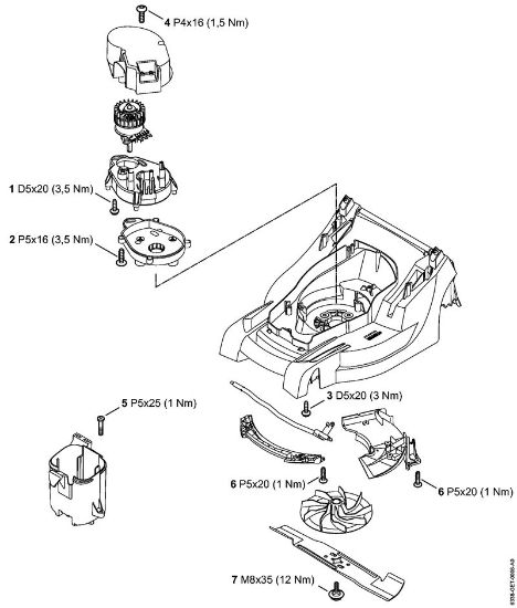 Tightening torques Cordless lawn mowers (RMA) RMA 410 C Stihl