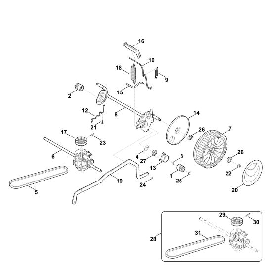 Picture of C - Chassis, height adjustment RMA 443.0 PC