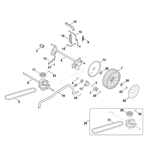 Picture of C - Chassis, height adjustment RMA 443.0 TC