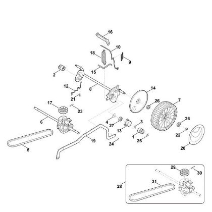 Picture of C - Chassis, height adjustment RMA 443.1 PC