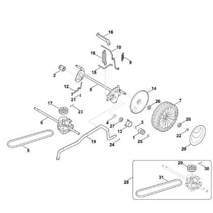 Picture of C - Chassis, height adjustment RMA 443.1 TC