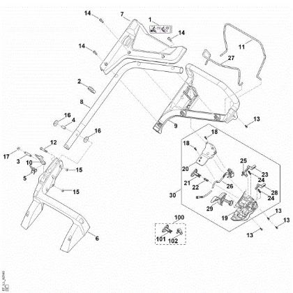 Picture of A - Handle RMA 443.2 PV