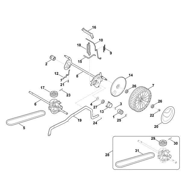 Picture of C - Chassis, height adjustment RMA 448.1 TC