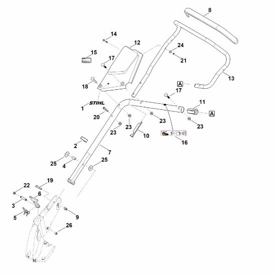 Picture of B - Handle lower part RMA 765.0 V