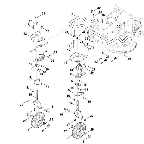 Picture of D - Front height adjustment, front wheel RMA 765.0 V