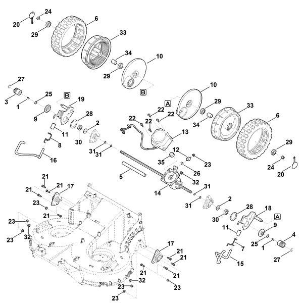 Picture of E - Rear height adjustment, drive RMA 765.0 V