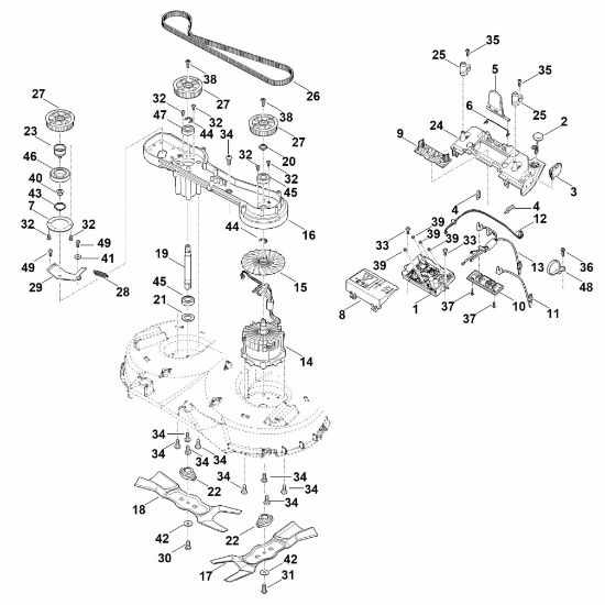 Picture of F - Electronics, blade, motor RMA 765.0 V